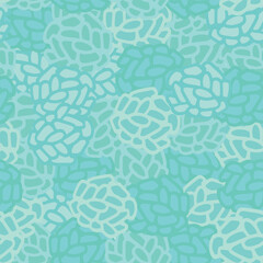 Stained glass style sea green background with with abstract elements. Decorative seamless pattern for wrapping paper, wallpaper, textile, greeting cards and invitations.