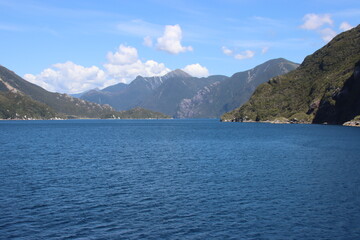 Cruising in Thompson Sound on the South Island of New Zealand.
