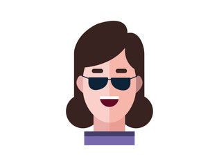 Girl profile photo icon, Women portraits. User photo. Perfect for coloring book, textiles, icon, web, painting, books, t-shirt print. flat face designs characters isolated on white background.