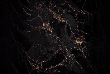 Fototapeta na wymiar Black Marble Background, Luxury Granite Texture, Natural Marble Stone Pattern, Generative AI Illustration