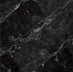 Naklejka premium Black Marble Background, Luxury Granite Texture, Natural Marble Stone Pattern, Generative AI Illustration