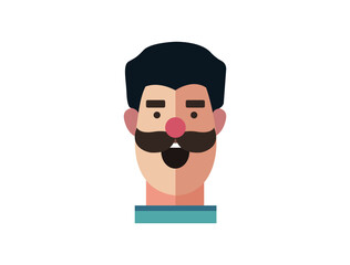 Cartoon style Emoji character. boy profile photo icon, man portraits. User photo. Perfect for coloring book, textiles, icon, web, painting, book, t-shirt print. flat face design character isolated.