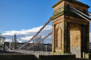 Naklejka premium South Portland Street Suspension Bridge in Glasgow