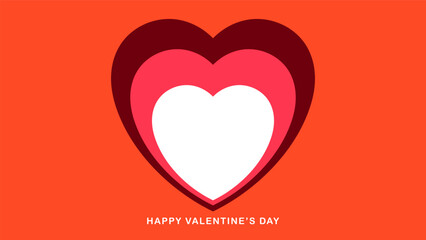Red heart background ,for February 14, Vector illustration EPS 10