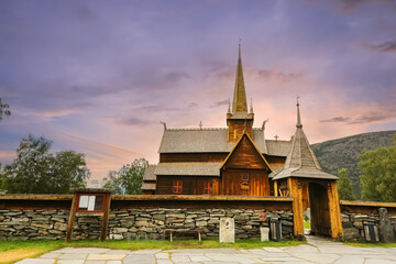 Fototapeta na wymiar Lom Stave Church, Norway