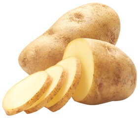 Whole and cut potatoes - 567655839
