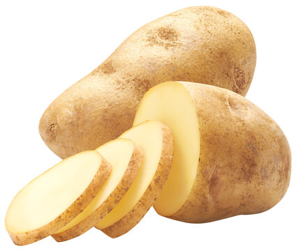 Whole and cut potatoes