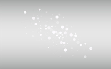 Winter Snowfall Vector Silver Background. Fantasy