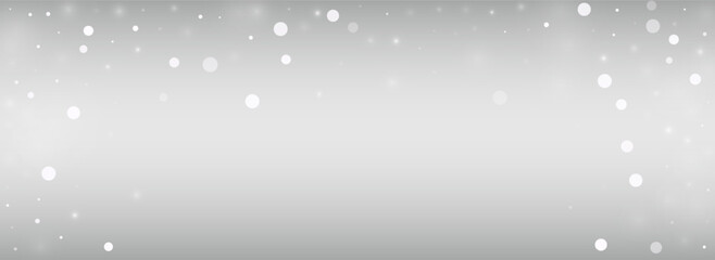 Gray Snow Vector Silver Panoramic Background.