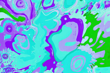 Fototapeta premium Abstract colorful dots painting art design