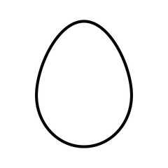 Simple egg shape icon. Vector.