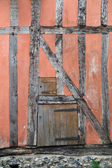 Fenster eines Fachwerkhauses in Troyes