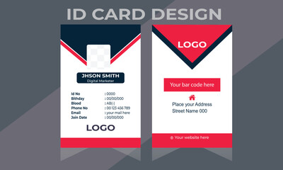Professional corporate id card template