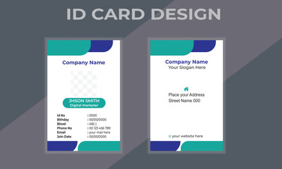 Professional corporate id card template