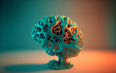 Abstract illustration of human brain