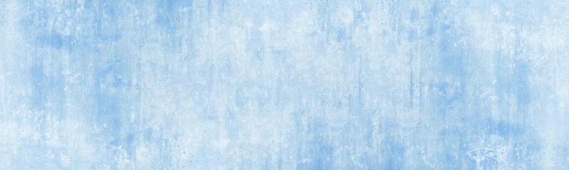 Obraz premium Light blue shabby wide texture. Pastel color fine textured surface abstract panoramic grunge background