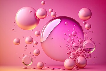 3D bubble liquid background,