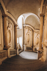 Turin, Piedmont, Italy, June 24th 2022. Interior facade of Palazzo Carignano