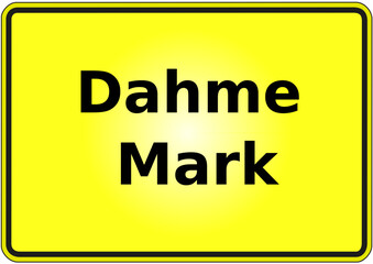 Fototapeta premium Stadteingangsschild Deutschland Stadt Dahme-Mark