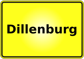 Stadteingangsschild Deutschland Stadt Dillenburg