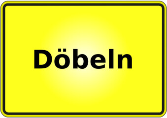 Stadteingangsschild Deutschland Stadt Döbeln