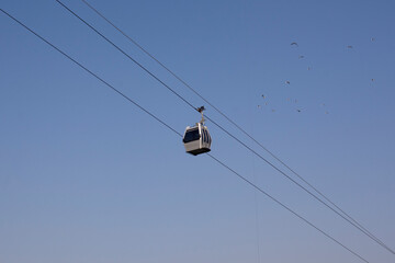 View of cable car above Tbilisi, Georgia
