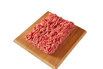 Top view of raw minced beef meat
