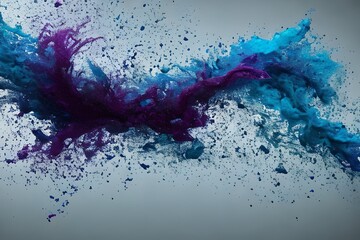 Purple and Blue Fluid Background Flowing Horizontally