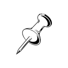 Pin blackboard on isolated background, Vector illustration.