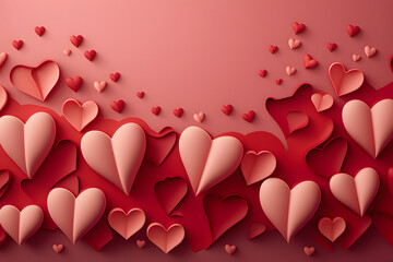 valentine's day hearts, digital illustration