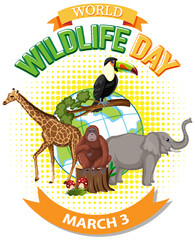 Obraz premium World Wildlife Day Banner