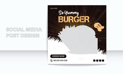 Food Social Media Post Design Template 