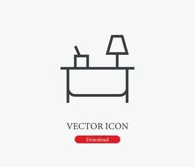 Workspace vector icon. Editable stroke. Symbol in Line Art Style for Design, Presentation, Website or Mobile Apps Elements, Logo.  Workspace symbol illustration. Pixel vector graphics - Vector