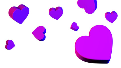 3d hearts png image format