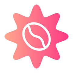 coffee bean gradient icon