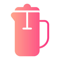 french press gradient icon