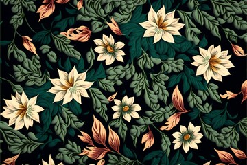 floral pattern with colorful flower Illustration