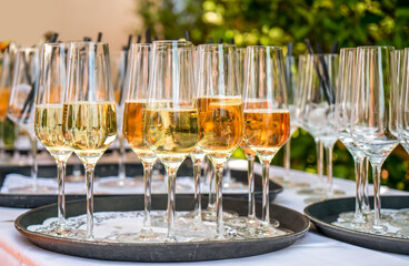 Sparkling wine glasses