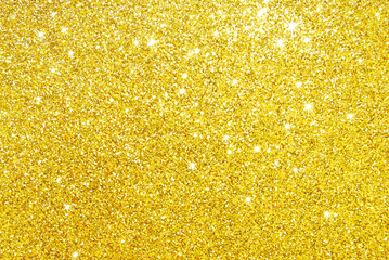 Golden glitter texture as background
