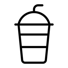 cold drink line icon