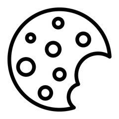 Fototapeta premium cookies line icon