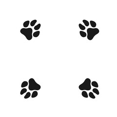 Fototapeta na wymiar Seamless pattern with dog paws for dog lovers, for your design. Vector illustration in flat style