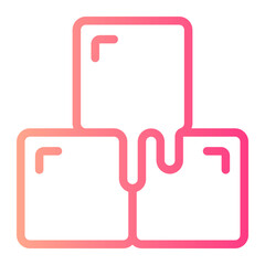 ice cubes gradient icon