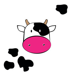 Cute adorable cow character 