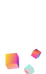 Gradient Confetti Vector White Background.