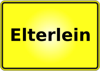 Ortseingangsschild Deutschland Stadt Elterlein