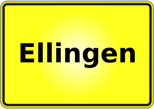 Ortseingangsschild Deutschland Stadt Ellingen
