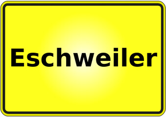 Ortseingangsschild Deutschland Stadt Eschweiler