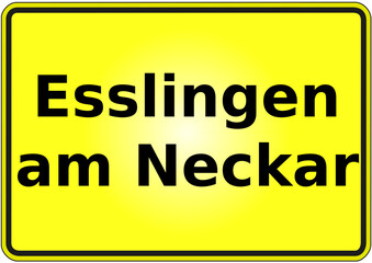 Fototapeta premium Ortseingangsschild Deutschland Stadt Esslingen am Neckar