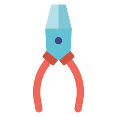 plier tool flat illustration